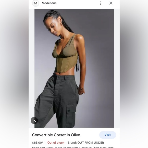 Out From Under Convertible Corset Top Size:Large WORN ONCE! SOLD OUT ONLINE! - Picture 1 of 8